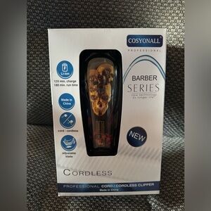 Professional Cordless Hair Clipper - Black and Gold